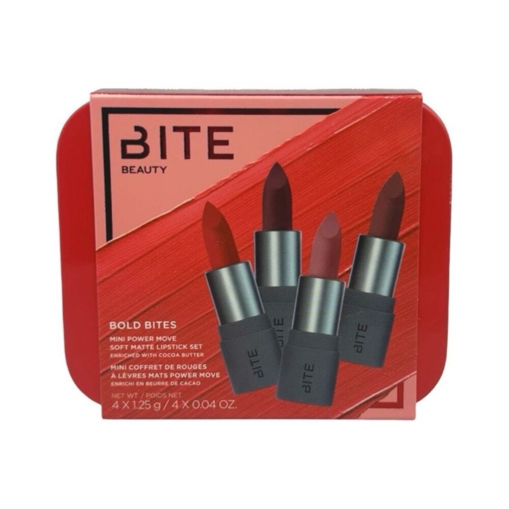 Bite Beauty Bold Bites Mini Power Move Soft Matte‎ Lipstick Set, New in box